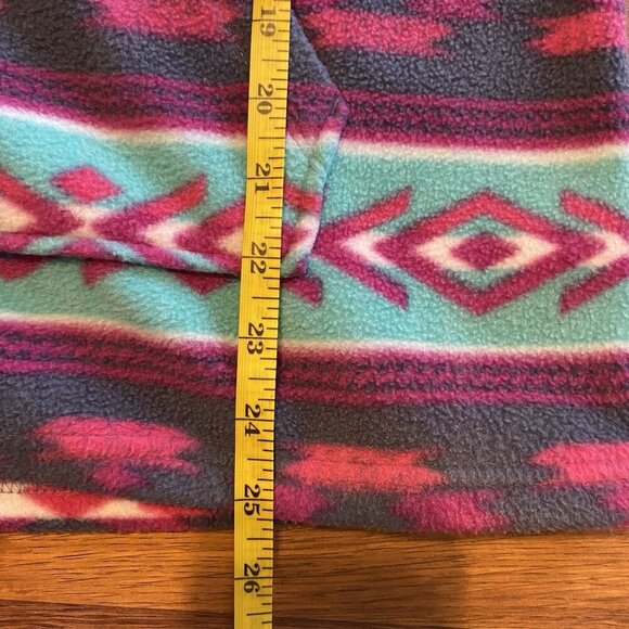 Sonoma Fleece Full-Zip Jacket - Size M Multicolored- Tribal Print With Pockets - Picture 4 of 4